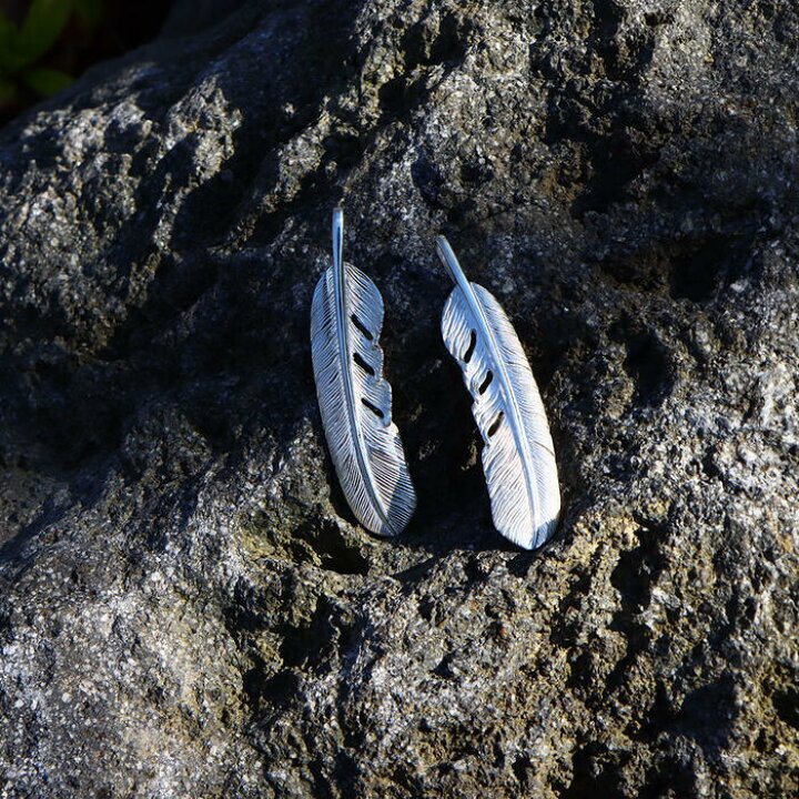 楽天市場】SVフェザー Lサイズ 右向き tady&king フェザー ネックレス  