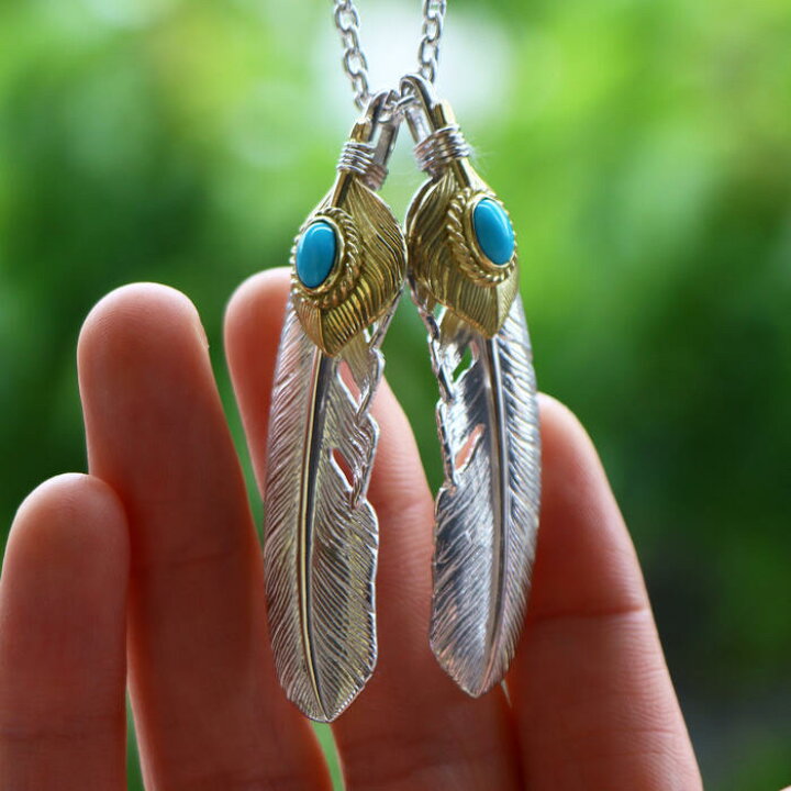 楽天市場】ハートK18フェザー金縄ターコイズ Lサイズ tady&king  