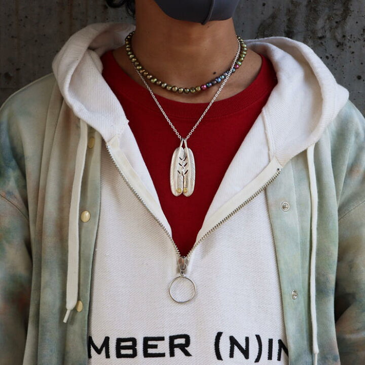 タディ&キング TADY & KING SVフェザーGPウルフ 特大 右向きネックレス  