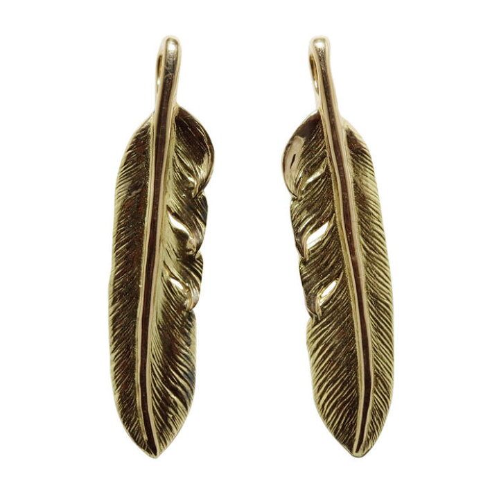 楽天市場】オールK18フェザー Mサイズ tady&king フェザー ネックレス  