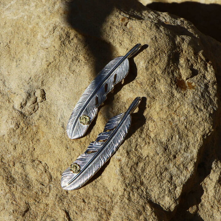 楽天市場】SVフェザーGPローズ Lサイズ tady&king フェザー ネックレス  