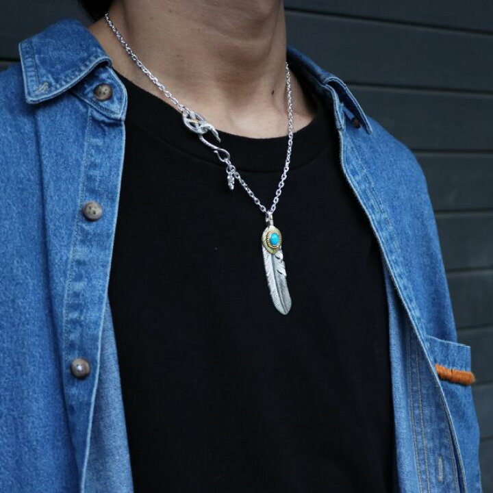 楽天市場 ハートk18フェザー金縄ターコイズ特大 Tady King タディアンドキング フェザー ネックレス メンズ シルバー925 ペンダント トップ ネックレス 羽 ネイティブアメリカン 天然石 ペンダントtop 表参道 Goro S ゴローズ魂継承 タディ キング シルバーアクセサリー