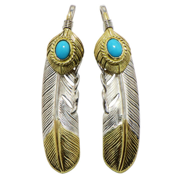 楽天市場】特注ハートK18フェザー剣先K18 金縄ターコイズ 特大  