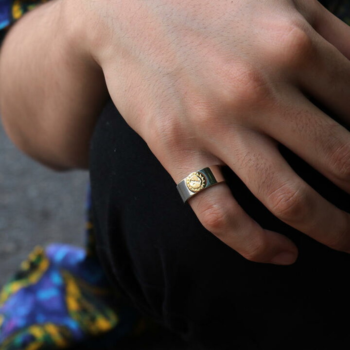 楽天市場】平打ちリングK18イーグルメタル tady&king シルバー リング  