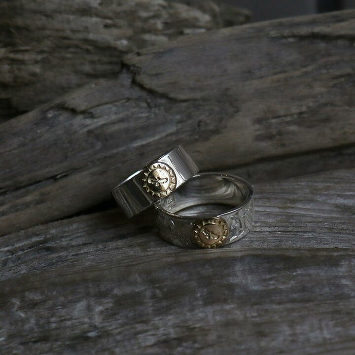 楽天市場】平打ちリングK18イーグルメタル tady&king シルバー リング  