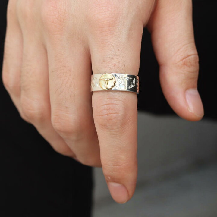 中古・古着通販】Tady & King (タディアンドキング) K18ロングホーン平打ちリング シルバー×ゴールド サイズ:11号｜ブランド・古着通販  トレファク公式【TREFAC FASHION】スマホサイト TADY&KING ロングホーン 平打ちリング SILVER925K18 13号