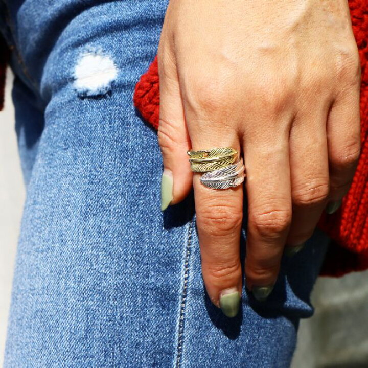 楽天市場】ダブルフェザーリングK18コンビ tady&king シルバー リング  