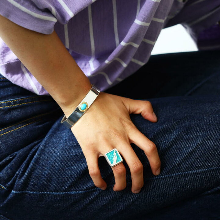 楽天市場】サンダーリングSVターコイズ tady&king シルバー リング  