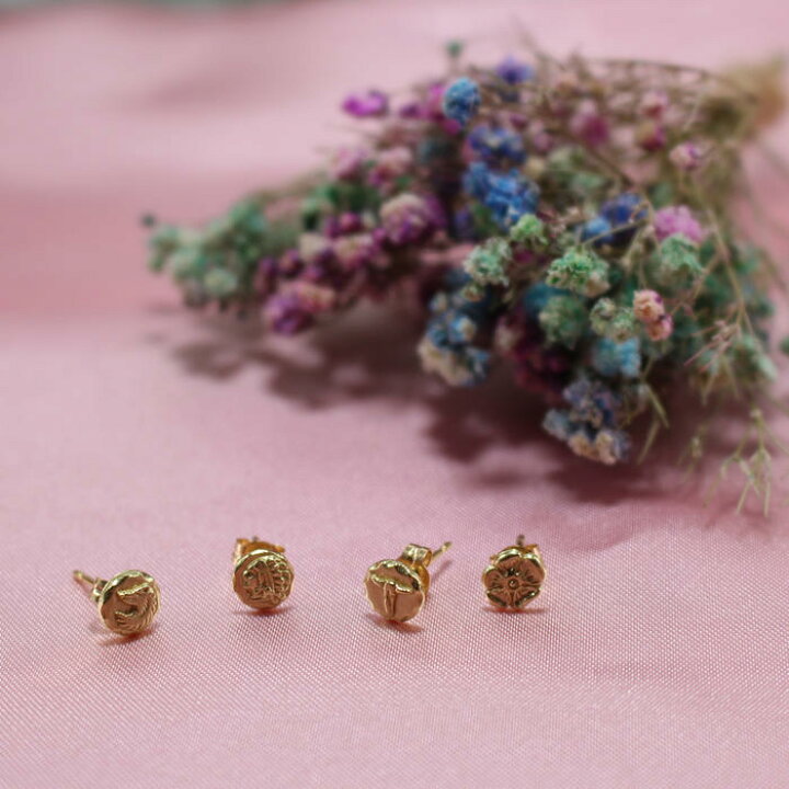 楽天市場】チビメタルピアスK18ローズ tady&king タディアンドキング  