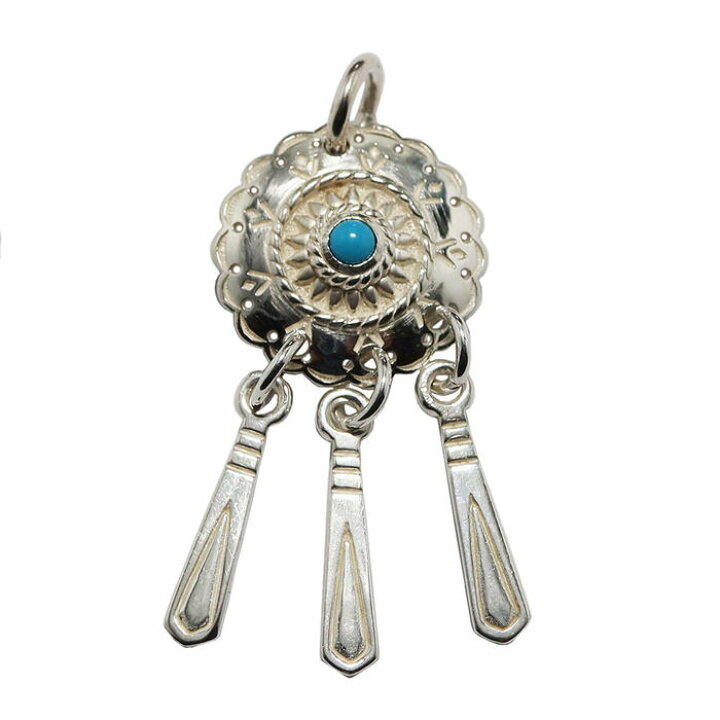 楽天市場】フラワーコンチョトップ 銀縄ターコイズ 分銅付き tady&king  