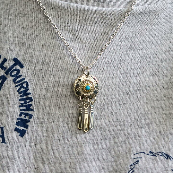 楽天市場】フラワーコンチョトップ 金縄ターコイズ 分銅付き tady&king  