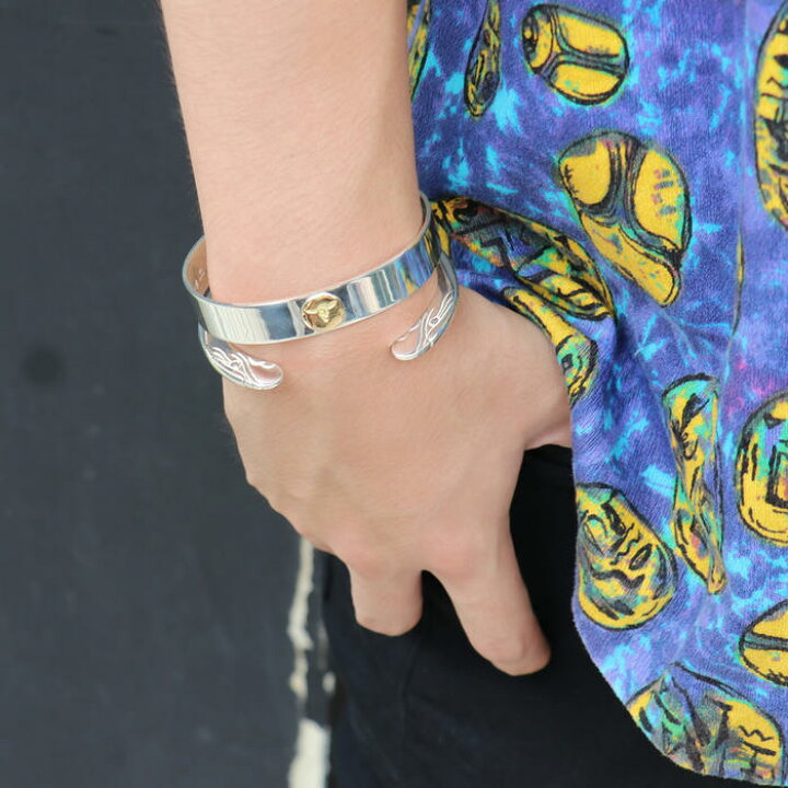 楽天市場】イーグルフェイスバングル金縄ターコイズ tady&king メンズ  