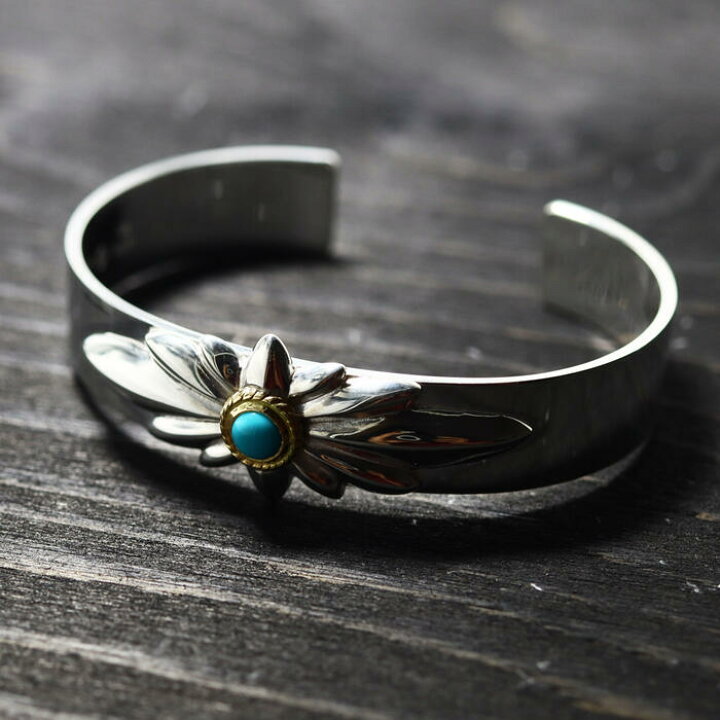 楽天市場】リリーSV平打ちバングル金縄ターコイズ tady&king メンズ  