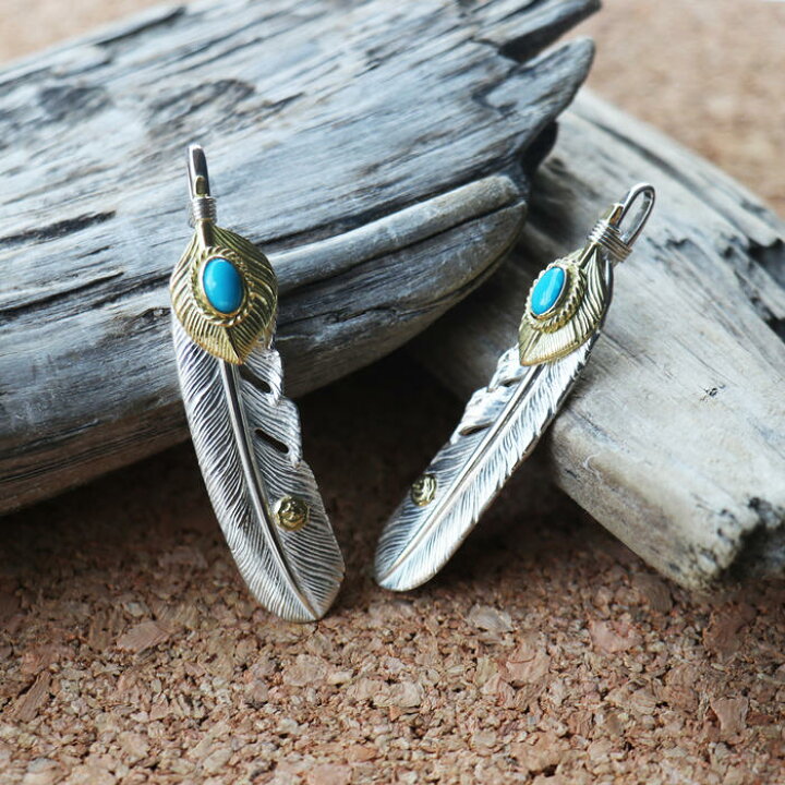 楽天市場】ハートK18フェザー金縄ターコイズGPウルフ Lサイズ  