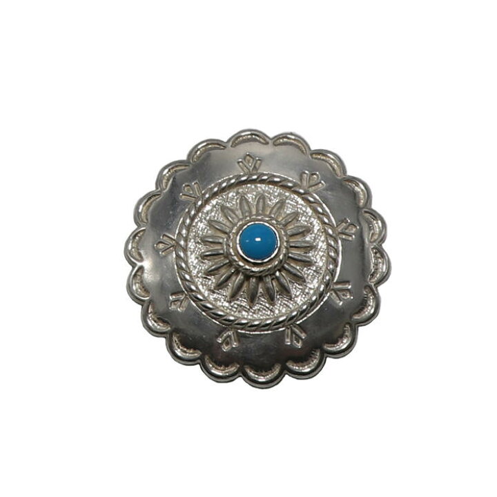 ゴローズ 角形小銭入れ 財布 銀縄ターコイズ フラワーコンチョ - 折り財布 