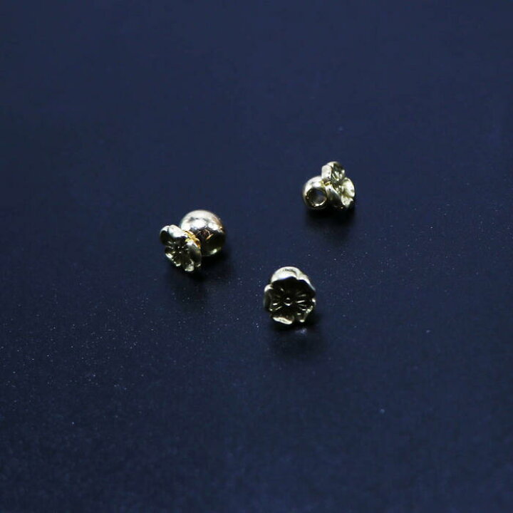 楽天市場】無垢ビーズK18 5mm×ローズメタルK18 tady&king ビーズ  