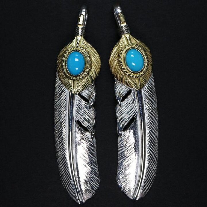 楽天市場】特大ハートK18フェザー金縄ターコイズ tady&king フェザー  