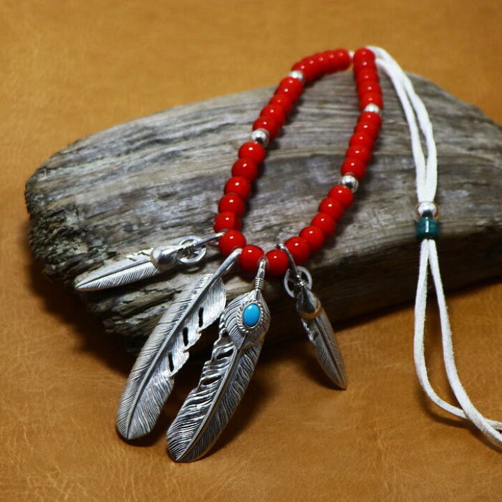 楽天市場】SVフェザー銀縄ターコイズ＆ビーズカスタム tady&king  