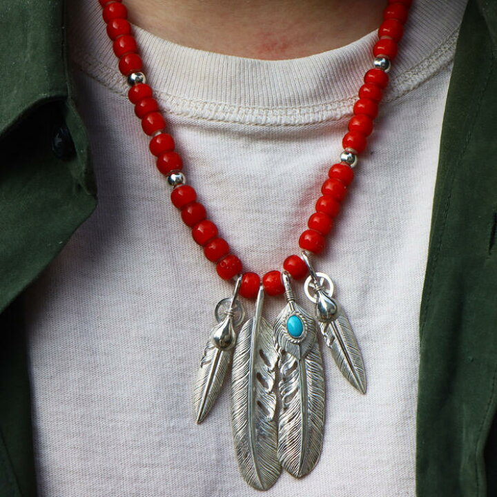 楽天市場】SVフェザー銀縄ターコイズ＆ビーズカスタム tady&king  