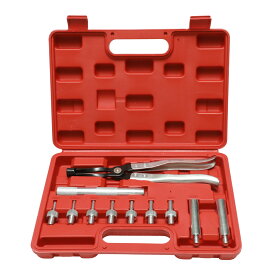 バルブステムシール プライヤー 交換ツールセット 11点 合金鋼 アダプター7種 (5mm-8mm / 3/8インチ) 自動車 オートバイ エンジン整備