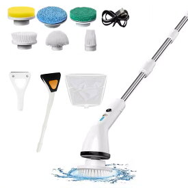 水槽用掃除具 電動 充電式水槽用品キット 水槽クリーナー 苔/汚れ取る ガラススクラバー 延長ハンドル 使用便利 クリーニングツール コ