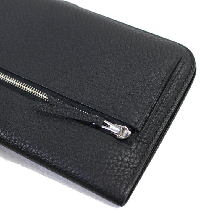 楽天市場】美品 エルメス ドゴンロング 長財布 トゴ 黒 シルバー金具 X 