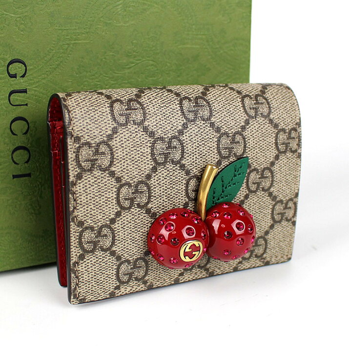 楽天市場】未使用品 グッチ GUCCI 財布 チェリー さくらんぼ GG 