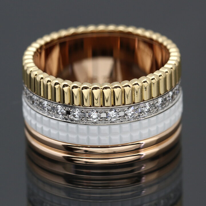 楽天市場】極美品 ブシュロン BOUCHERON キャトル セラミック ダイヤ 