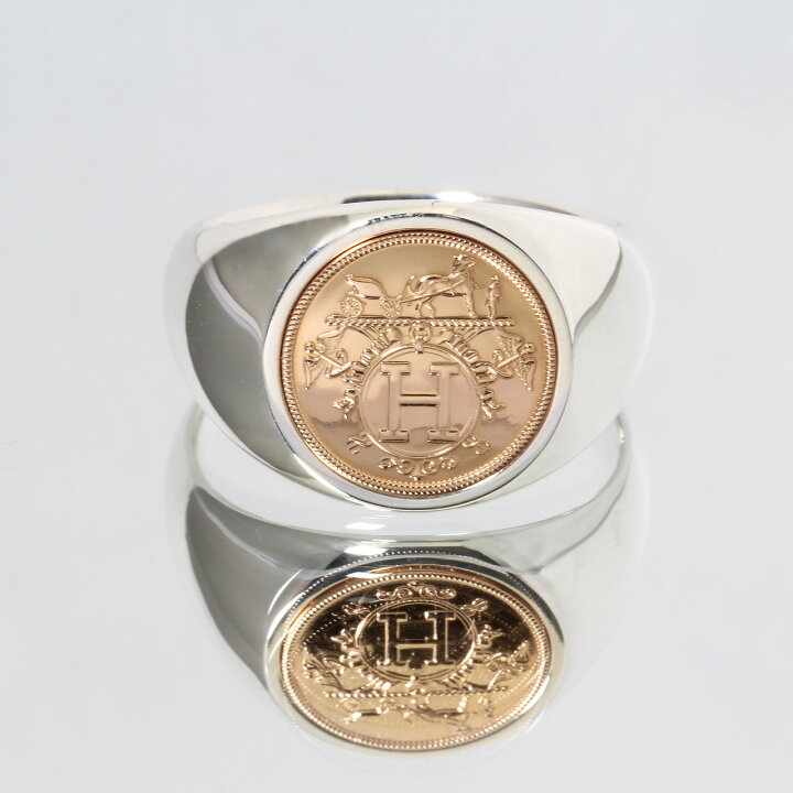 楽天市場】新品 エルメス HERMES エクスリブリス カレッジ リング 925 