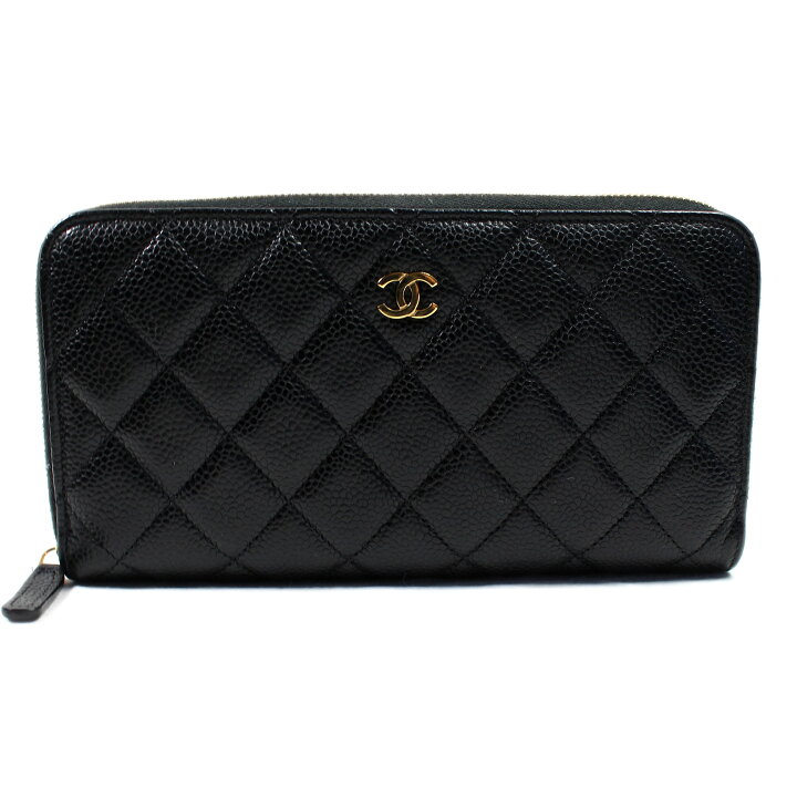 楽天市場】美品 シャネル CHANEL キャビアスキン 長財布 ラウンド 