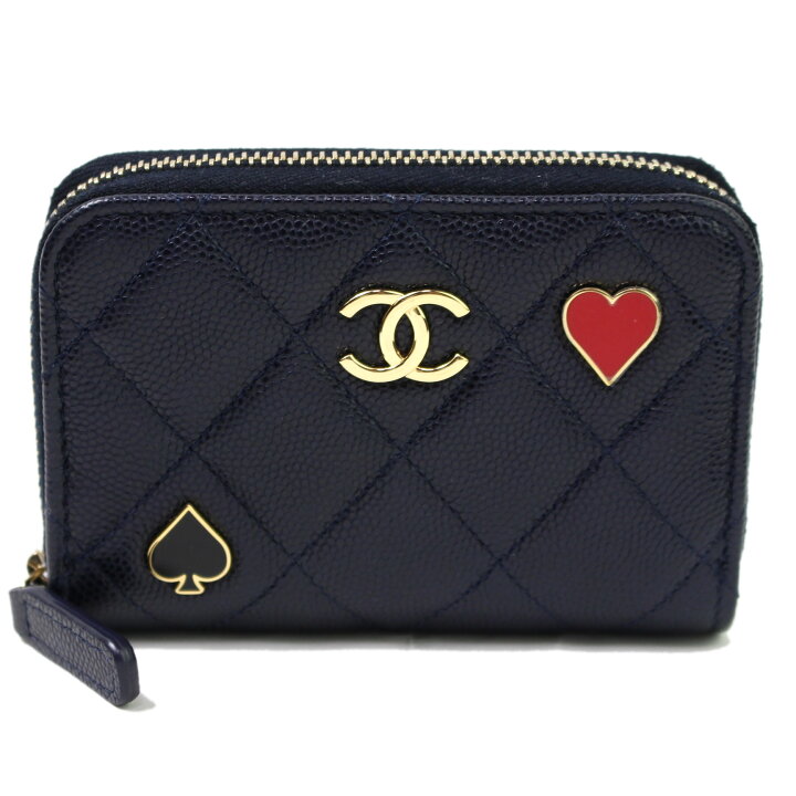 楽天市場】美品 シャネル キャビアスキン スペード＆ハート ココマーク  