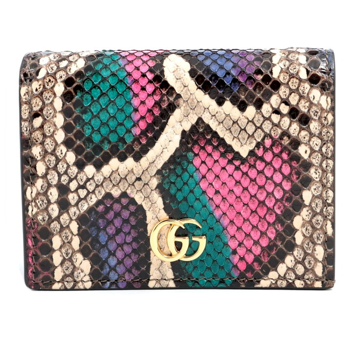 楽天市場】極美 グッチ GGマーモント 456126 パイソン コンパクト  