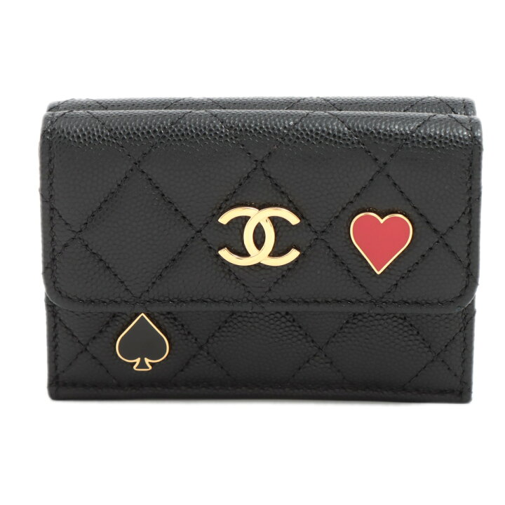 シャネルキャビアスキンコンパクト財布♥ 