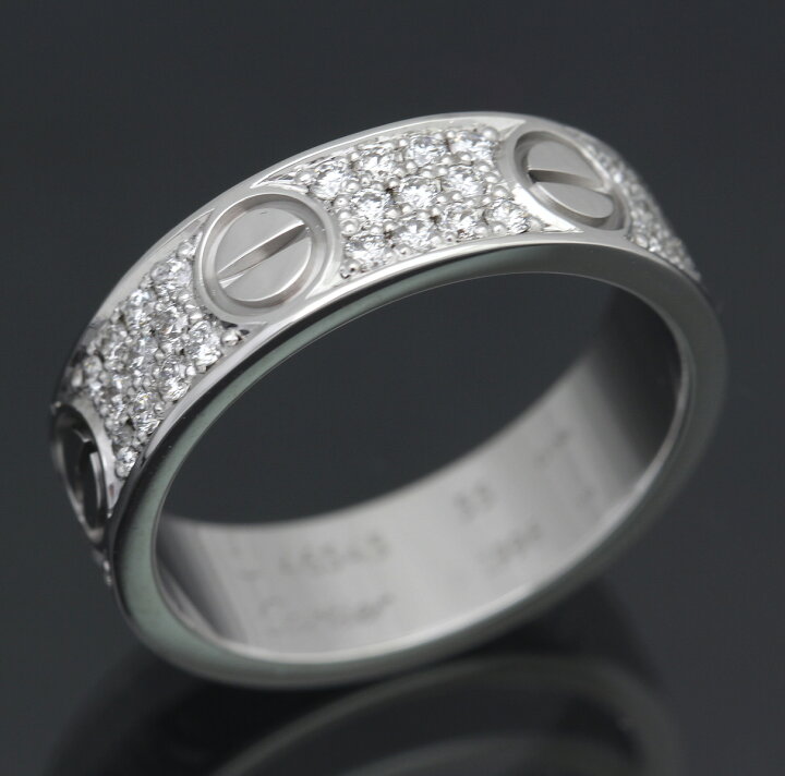 楽天市場】カルティエ Cartier ラブリング 750 WG パヴェ ダイヤモンド  