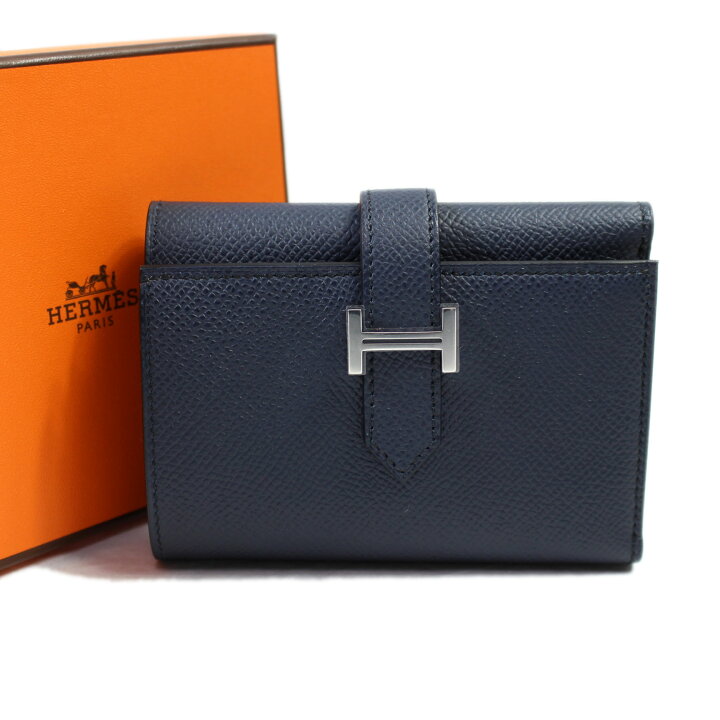 楽天市場】新品 HERMES エルメス ベアン コンビネ 三つ折り エプソン 