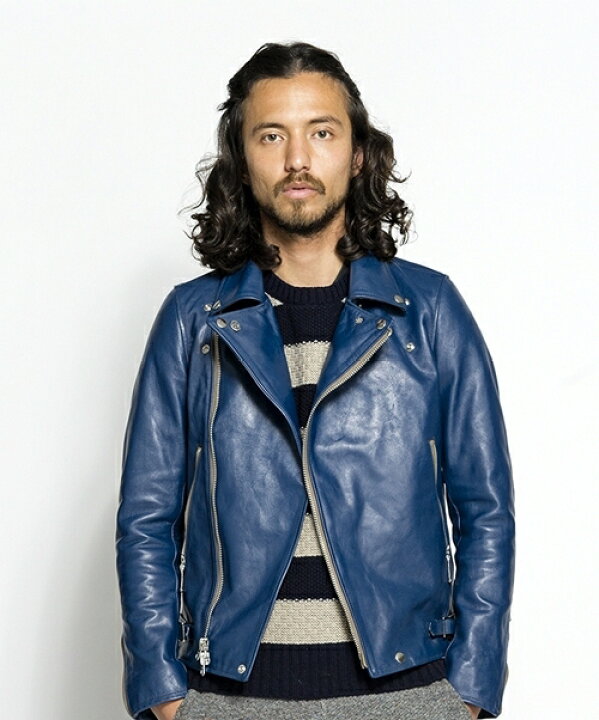 SEVESKIG(セヴシグ) W-RIDERS JACKET シープレザー（残り1点】ステン  