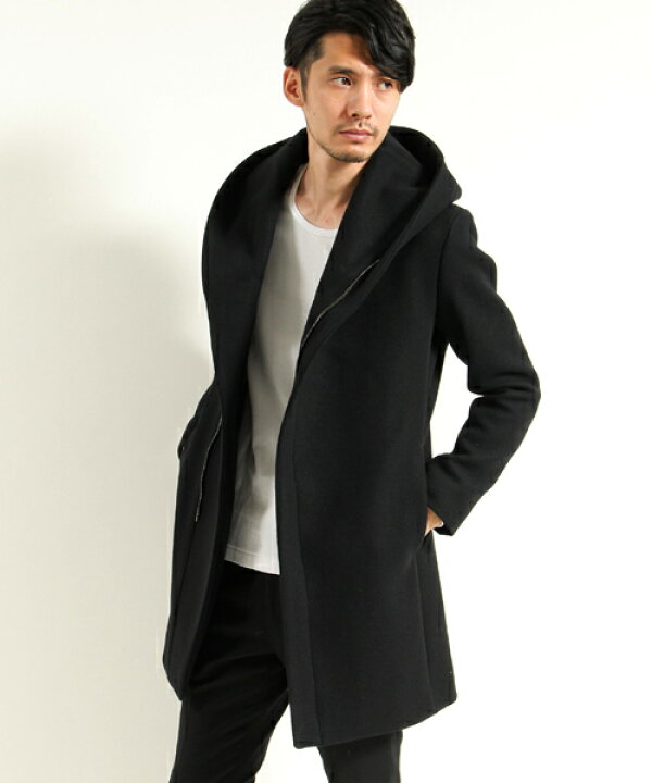 楽天市場】【junhashimoto(ジュンハシモト)】Wrap Hooded Coat コート  