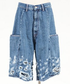 【Little sunny bite(リトルサニーバイト)】LSB-LPT-171H-damaged denim shorts ショートパンツ