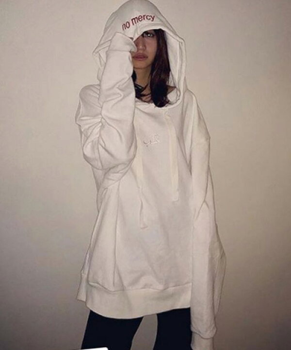 楽天市場】【QALB(カルブ)】EMBROIDERY BIG HOODIE [NO MERCY HOODIE 