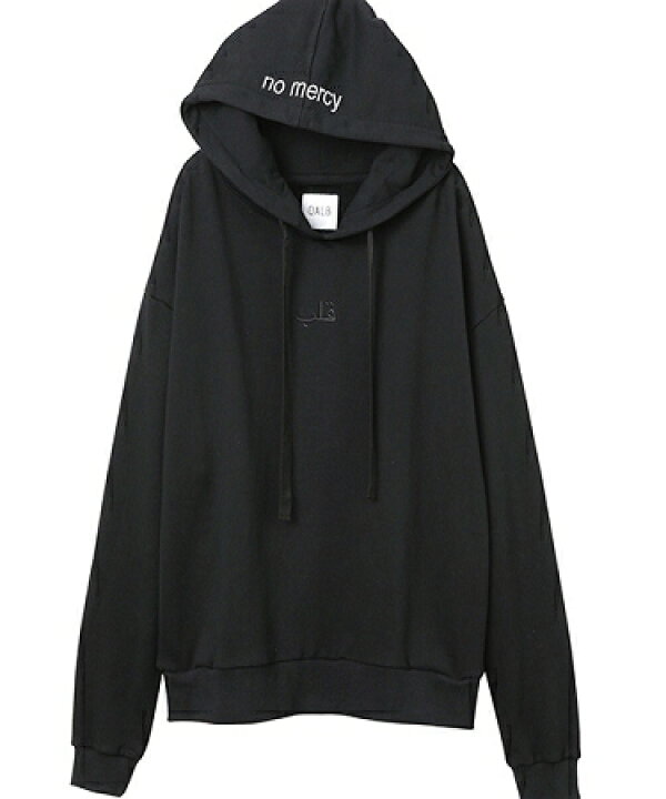 楽天市場】【QALB(カルブ)】EMBROIDERY BIG HOODIE [NO MERCY HOODIE 