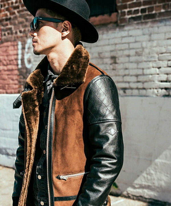 楽天市場】【CRIMIE(クライミー)】B3 MOUTON LEATHER JACKET ムートン 