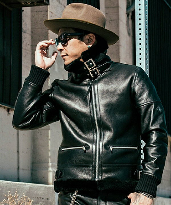 楽天市場】【CRIMIE(クライミー)】B3 MOUTON LEATHER JACKET 