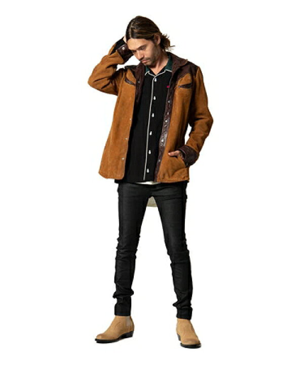 楽天市場】【glamb(グラム)】Western leather JKT-ウエスタンレザー 