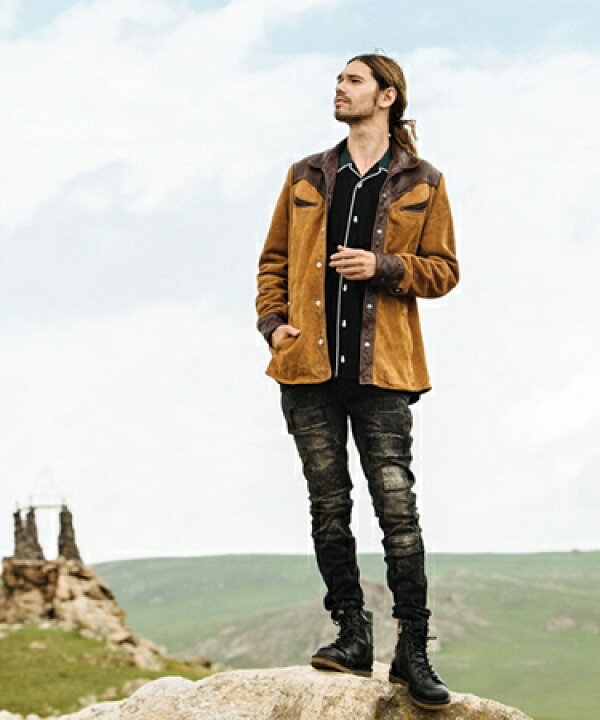 楽天市場】【glamb(グラム)】Western leather JKT-ウエスタンレザー 