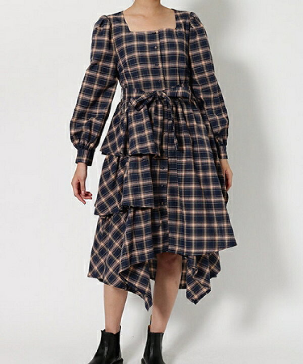 楽天市場 Jouetie ジュエティ スクエアネックイレヘムワンピース Cambio