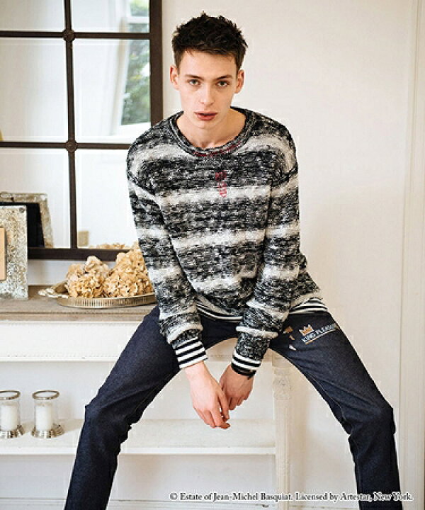 楽天市場】【glamb(グラム)】Basquiat border knit バスキアボーダー 