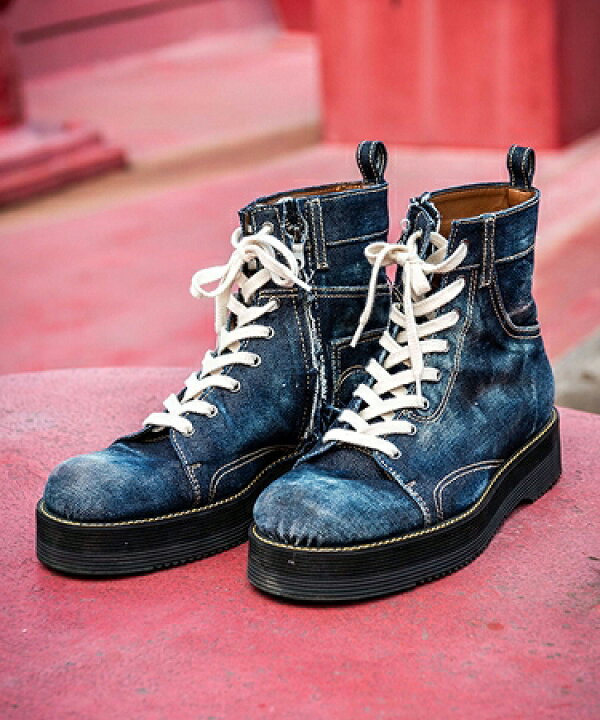 楽天市場】【glamb(グラム)】Slinky denim boots スリンキーデニム  