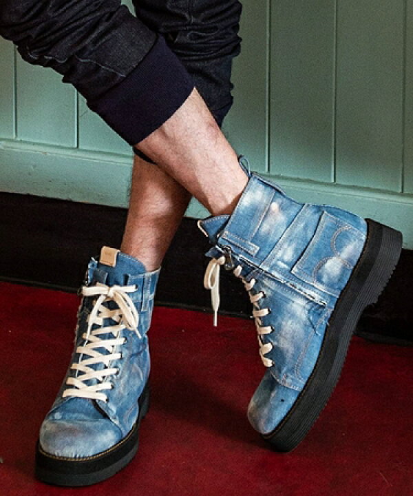 楽天市場】【glamb(グラム)】Slinky denim boots スリンキーデニム 