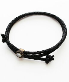 【VIVIFY(ビビファイ)】【予約販売ご注文から1ヶ月後出荷】Old Native Style Stone Setting Round Braid Bracelet ブレスレット(VFB-113BK)