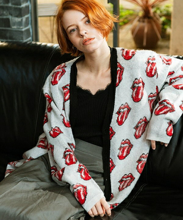 楽天市場】【glamb(グラム)】Lips and Tongue cardigan リップスアンド 